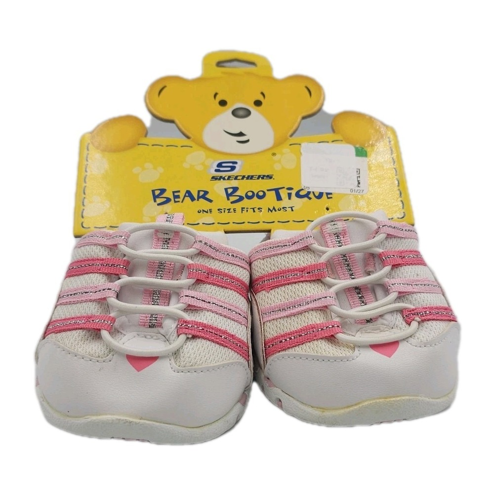 VTG Build A Bear Bootique White Pink Skechers Sneakers Shoes NOS Accessory READ